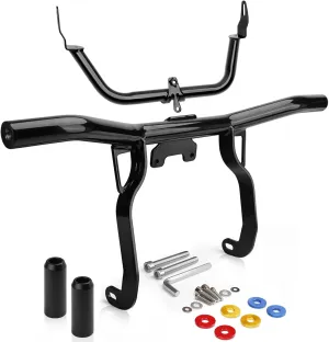 Road Glide Engine Guard Crash Bar Compatible with Harley Davidson FLTRX FLTRXST FLTRXS FLTRXSE, Flat Out Bar Inner Fairing Support Bracket, Gloss Black Motorcycle Bumper