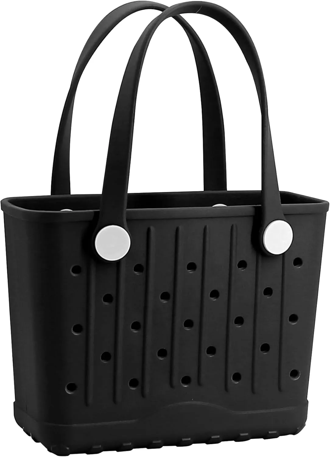 Rubber Tote Bag Small Beach Bag Waterproof Travel Bags Washable Tote Portable Open Handbag for Sports Beach Boat Outdoor