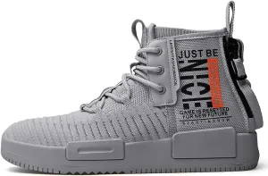 RUNMAXX Mens Fashion Walking Lace Up High Top Shoes Stylish Running Athletic Casual Sneaker