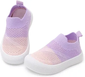RVROVIC Toddler Boys Girls Sneakers Lightweight Slip on Shoes Kids Breathable Non-Slip Walking Shoes 1-3 Yrs