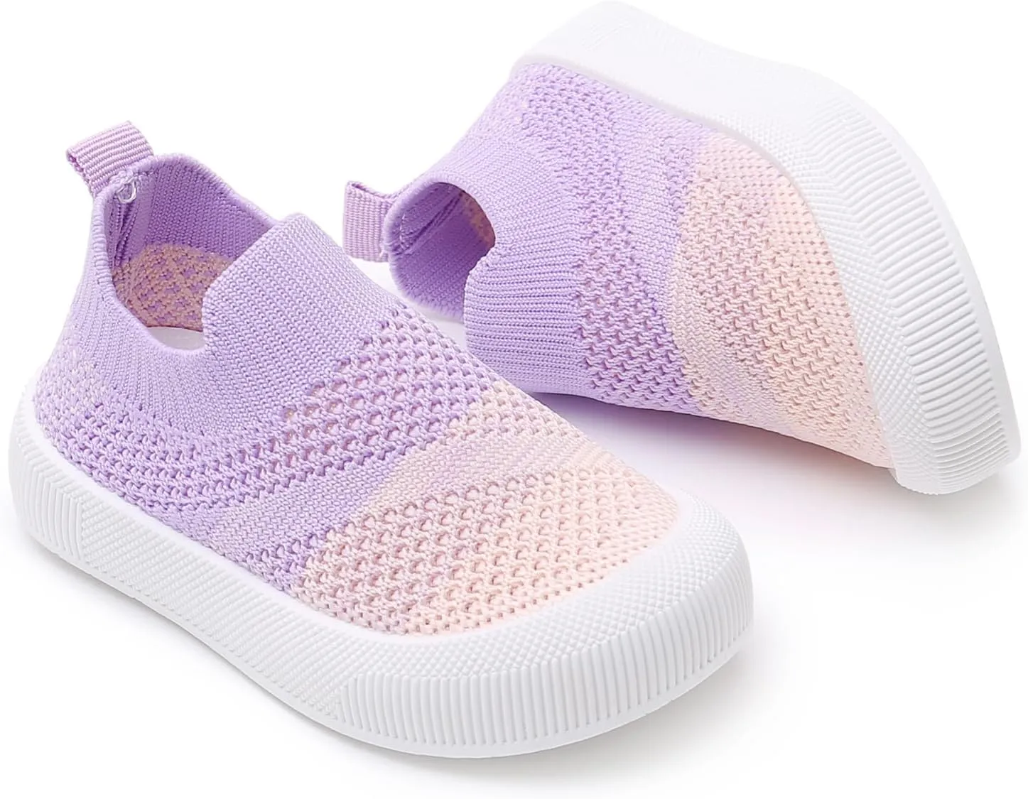 RVROVIC Toddler Boys Girls Sneakers Lightweight Slip on Shoes Kids Breathable Non-Slip Walking Shoes 1-3 Yrs