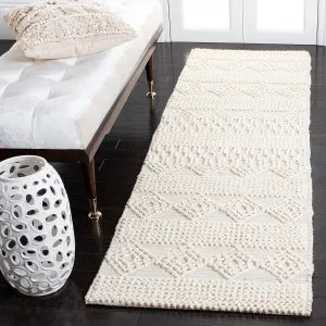 SAFAVIEH Natura Collection Runner Rug - 2'3" x 6', Ivory, Handmade Moroccan Boho Tribal Wool & Cotton, Ideal for High Traffic Areas in Living Room, Bedroom (NAT102C)