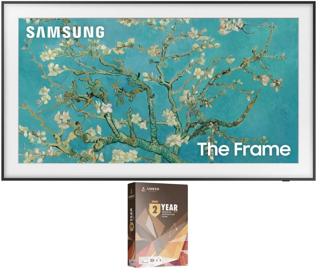 Samsung QN32LS03CBFXZA 32 Inch The Frame QLED Smart TV with Art Mode and 2 Year Amber Protection Plan (2023)