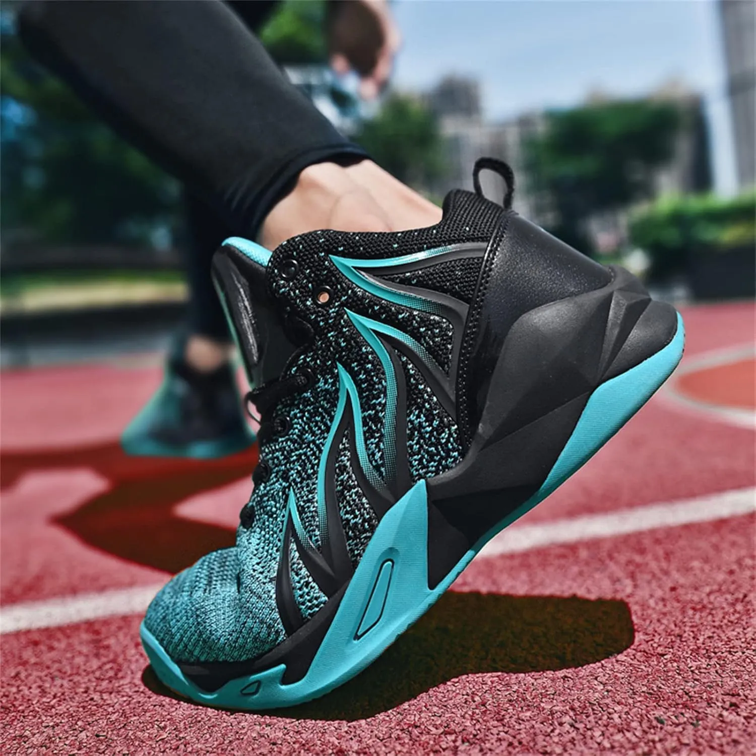 SANEARDE Men's Fashion Basketball Shoes Lightweight Breathable Non-Slip Tennis Sneakers Slip On Classic Sports Aldult