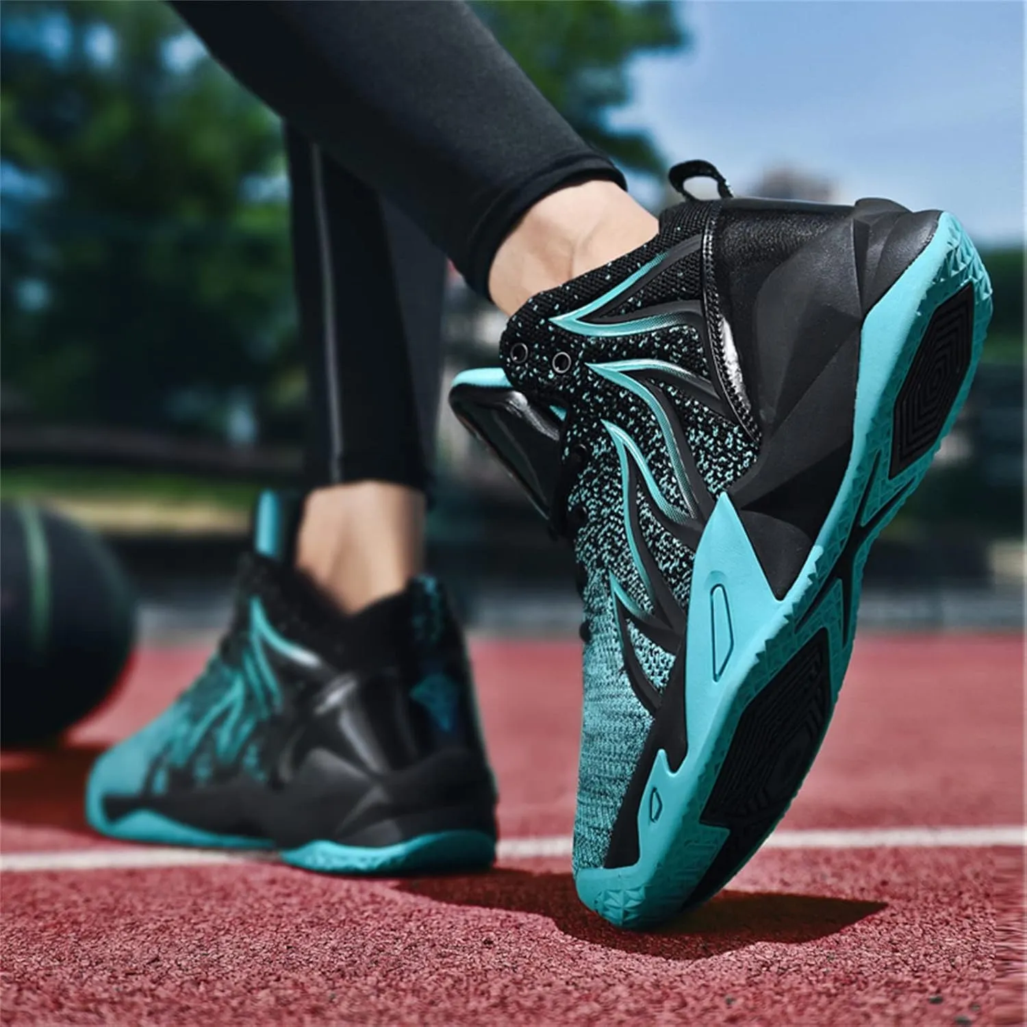 SANEARDE Men's Fashion Basketball Shoes Lightweight Breathable Non-Slip Tennis Sneakers Slip On Classic Sports Aldult