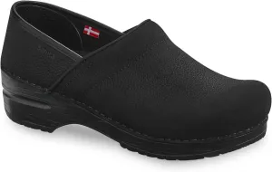 Sanita Pro Textured Oiled Wide Professional Clogs for Men - Arch Support, Durable, Closed-Back Slip-On Shoes