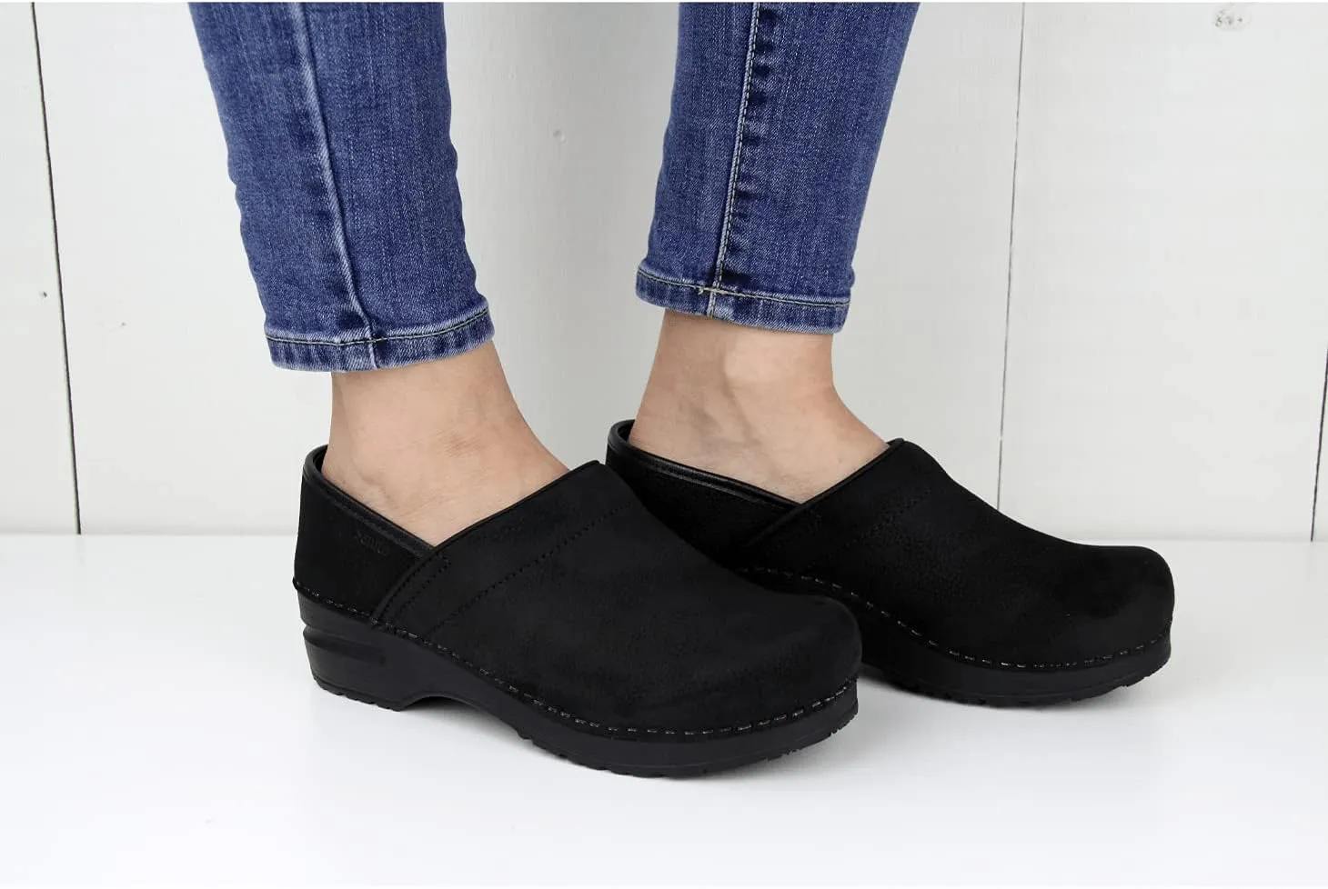 Sanita Pro Textured Oiled Wide Professional Clogs for Men - Arch Support, Durable, Closed-Back Slip-On Shoes