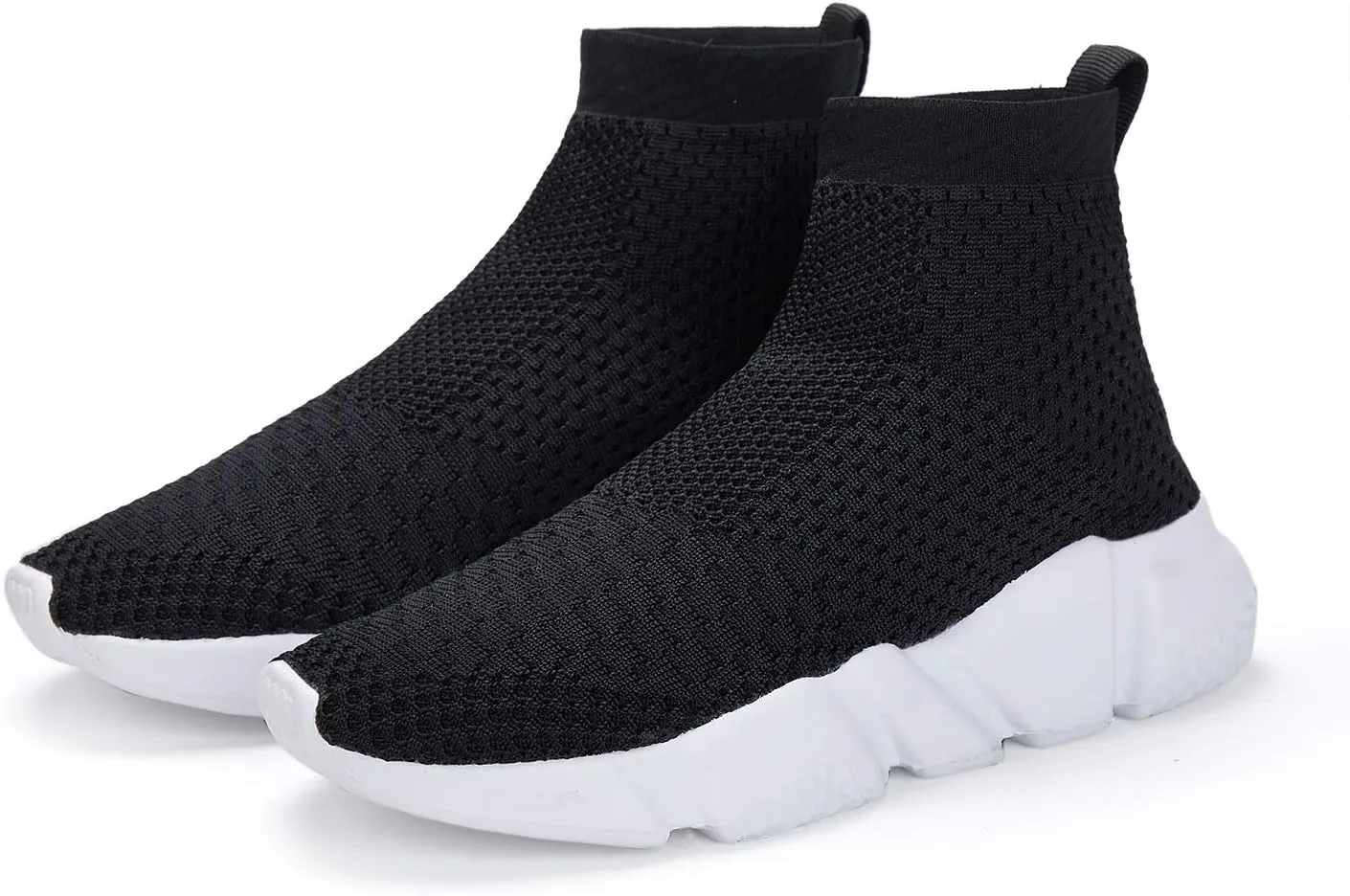 Santiro Boys Shoes Girls Sock Shoes High Tops Breathable Knit Slip On Shoes
