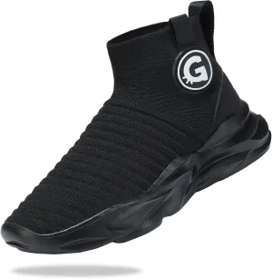 Santiro Boys Sneakers Girls Slip on Shoes Fashion High Top Athletic Shoe