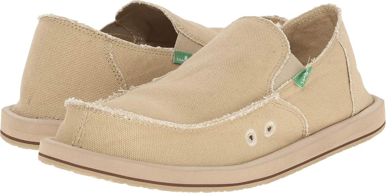 Sanuk Mens Sidewalk Surfer | Mens Shoes | Slip On Shoes for Men | Men's Slip-on Loafers | Memory Foam Footbed