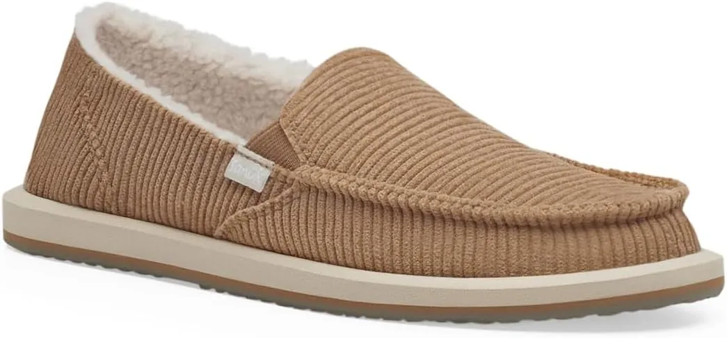 Sanuk Womens Donna Cord Chill Loafers | Womens Shoes | Slip On Shoes for Women | Women's Slip-on Loafers | Memory Foam Footbed