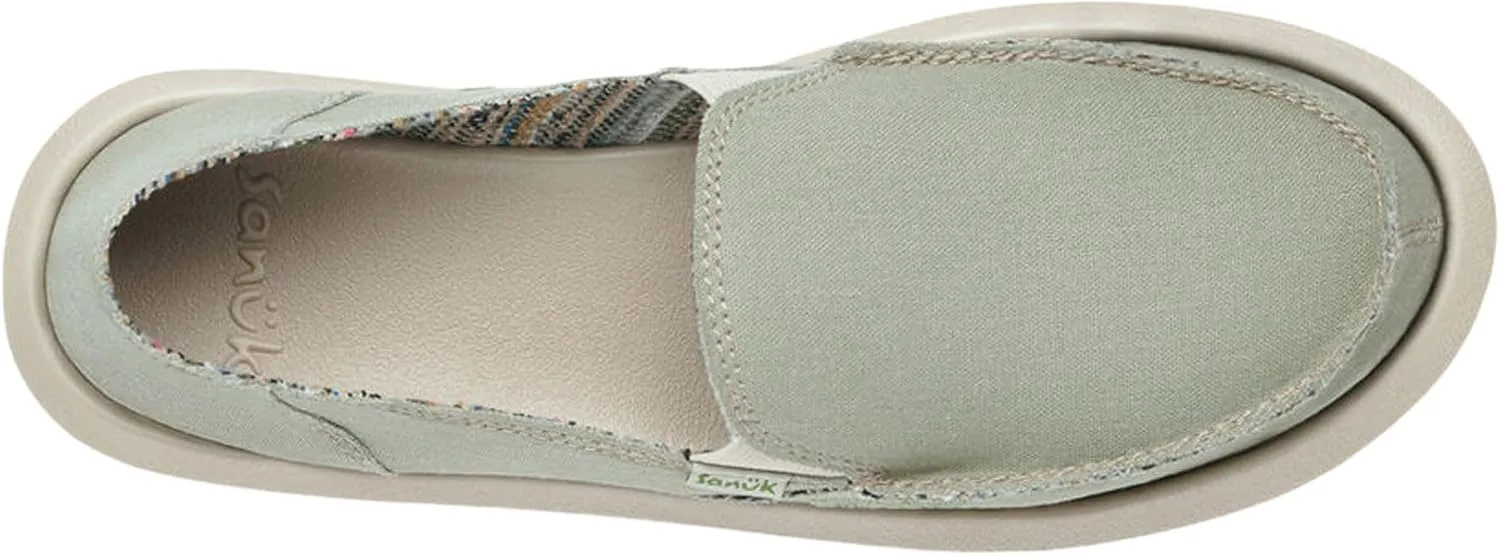 Sanuk Womens Donna Hemp Loafers | Womens Shoes | Slip On Shoes for Women | Women's Slip-on Loafers | Memory Foam Footbed