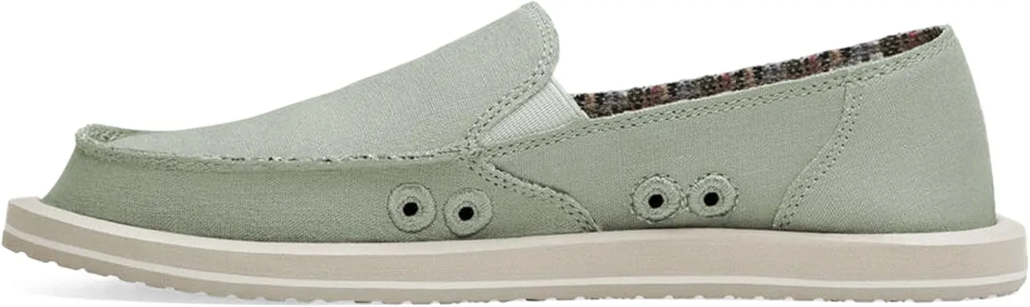 Sanuk Womens Donna Hemp Loafers | Womens Shoes | Slip On Shoes for Women | Women's Slip-on Loafers | Memory Foam Footbed