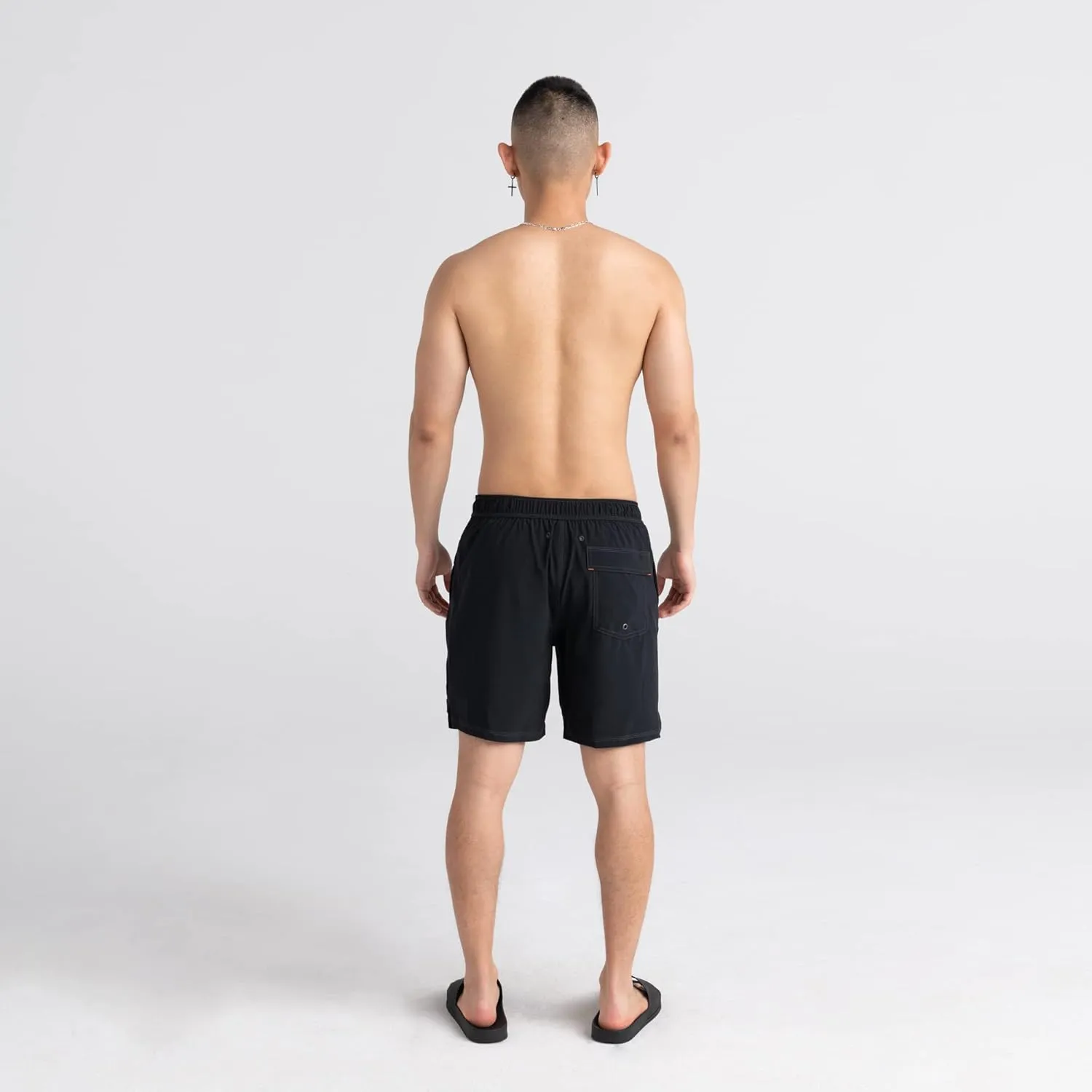 SAXX Underwear Co. Men's Oh Buoy 2N1 Volley 7" with Built-in Pouch Support, Core