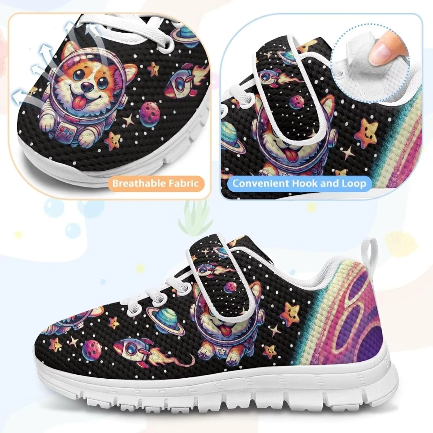 School Sneakers for Girls Boys Running Tennis Shoes Kids Slip on Shoes
