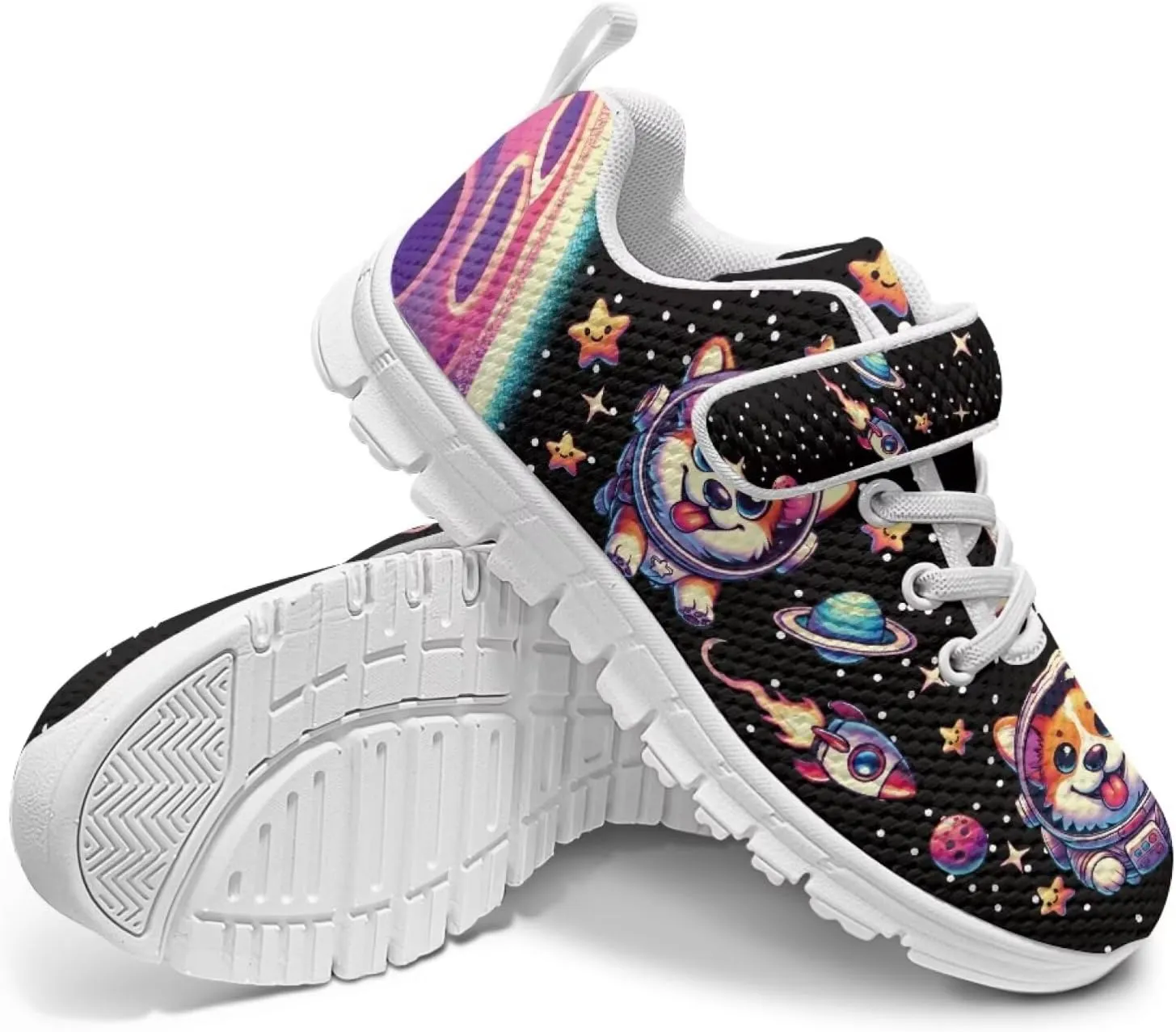 School Sneakers for Girls Boys Running Tennis Shoes Kids Slip on Shoes