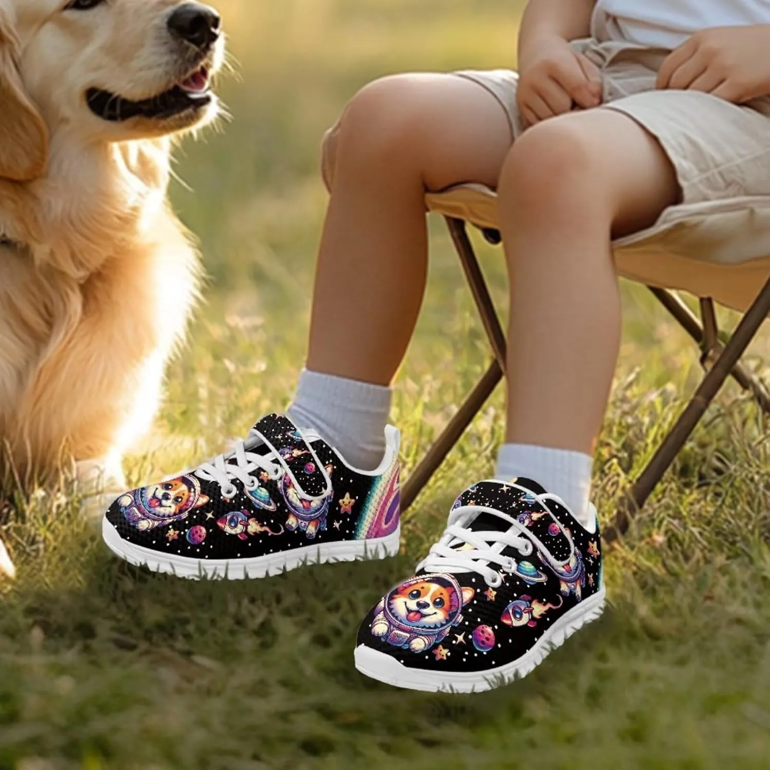 School Sneakers for Girls Boys Running Tennis Shoes Kids Slip on Shoes