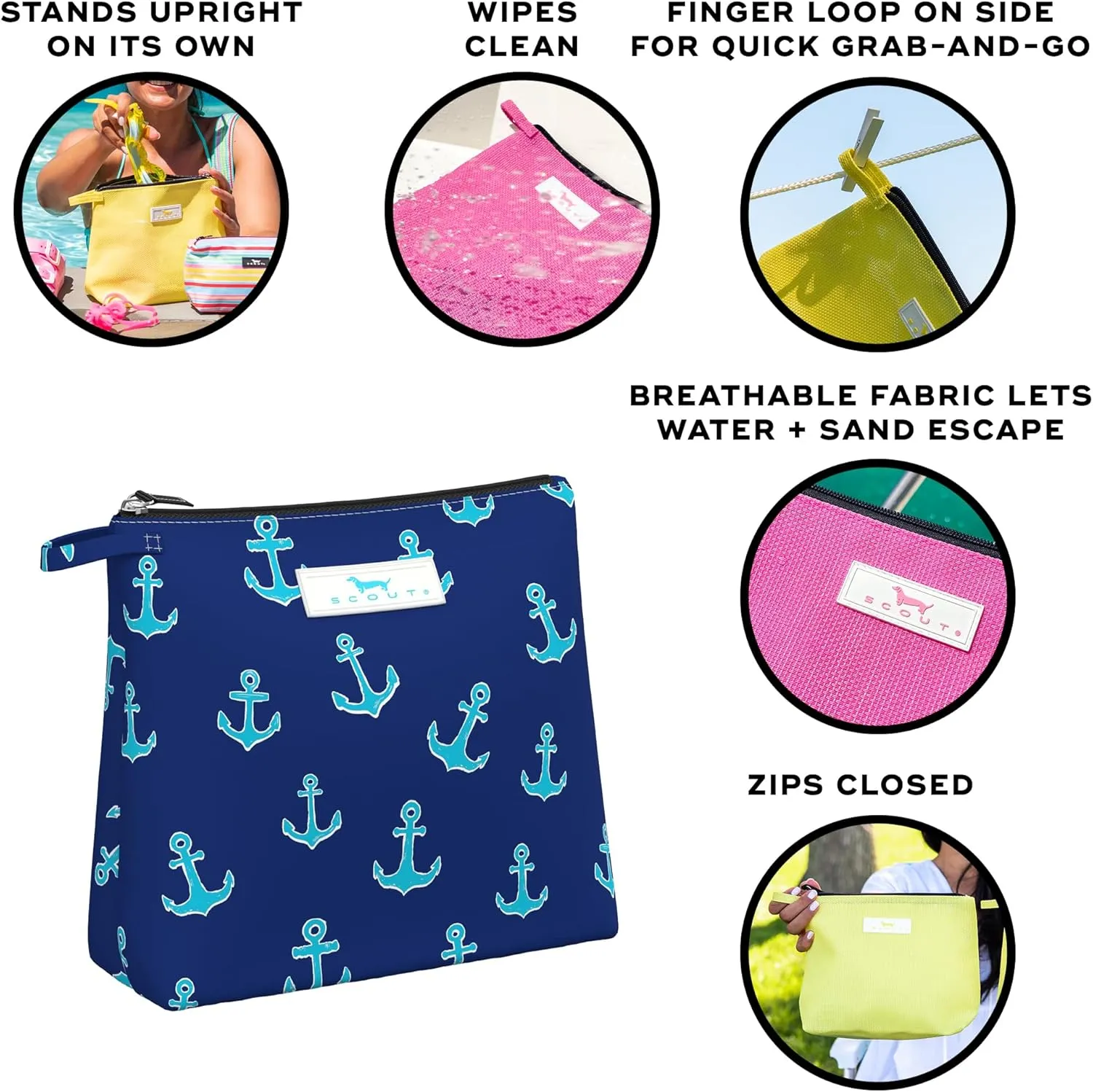 SCOUT Go Getter Pouch, Breathable Water-Resistant Fabric, Convenient Finger Loop