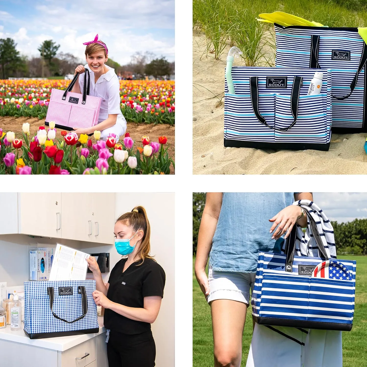 SCOUT Uptown Girl - Women's Organizer Work Tote with 4 Exterior Pockets - Nurse, Travel & Office Laptop Bag