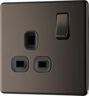 Screwless Flatplate Single Switched Socket