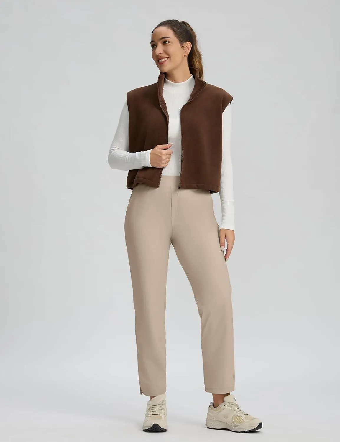 Seamaid Womens Golf Pants Lightweight Casual Travel Pants with Zipper Pockets Stretchy Work Business