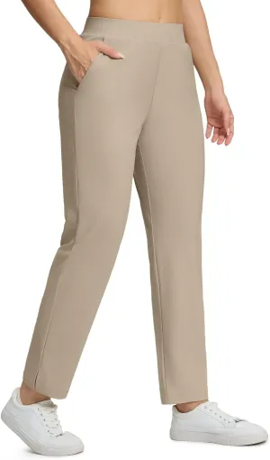 Seamaid Womens Golf Pants Lightweight Casual Travel Pants with Zipper Pockets Stretchy Work Business