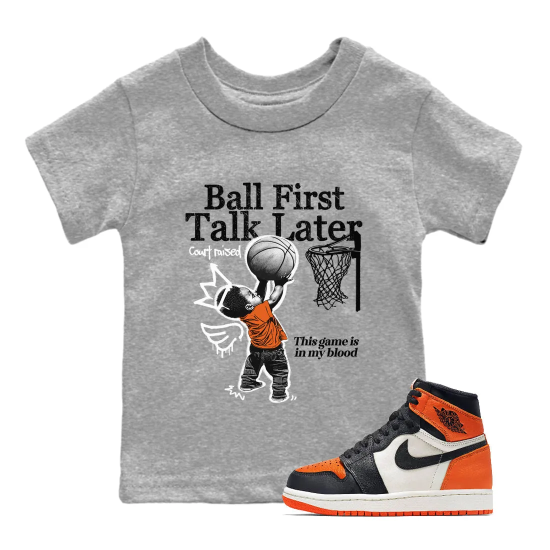 Shattered Tees First Talk Later Backboard SNRT Fully integrated Voice-controlled Sneaker 1 Kids Jordan Ball Air -
