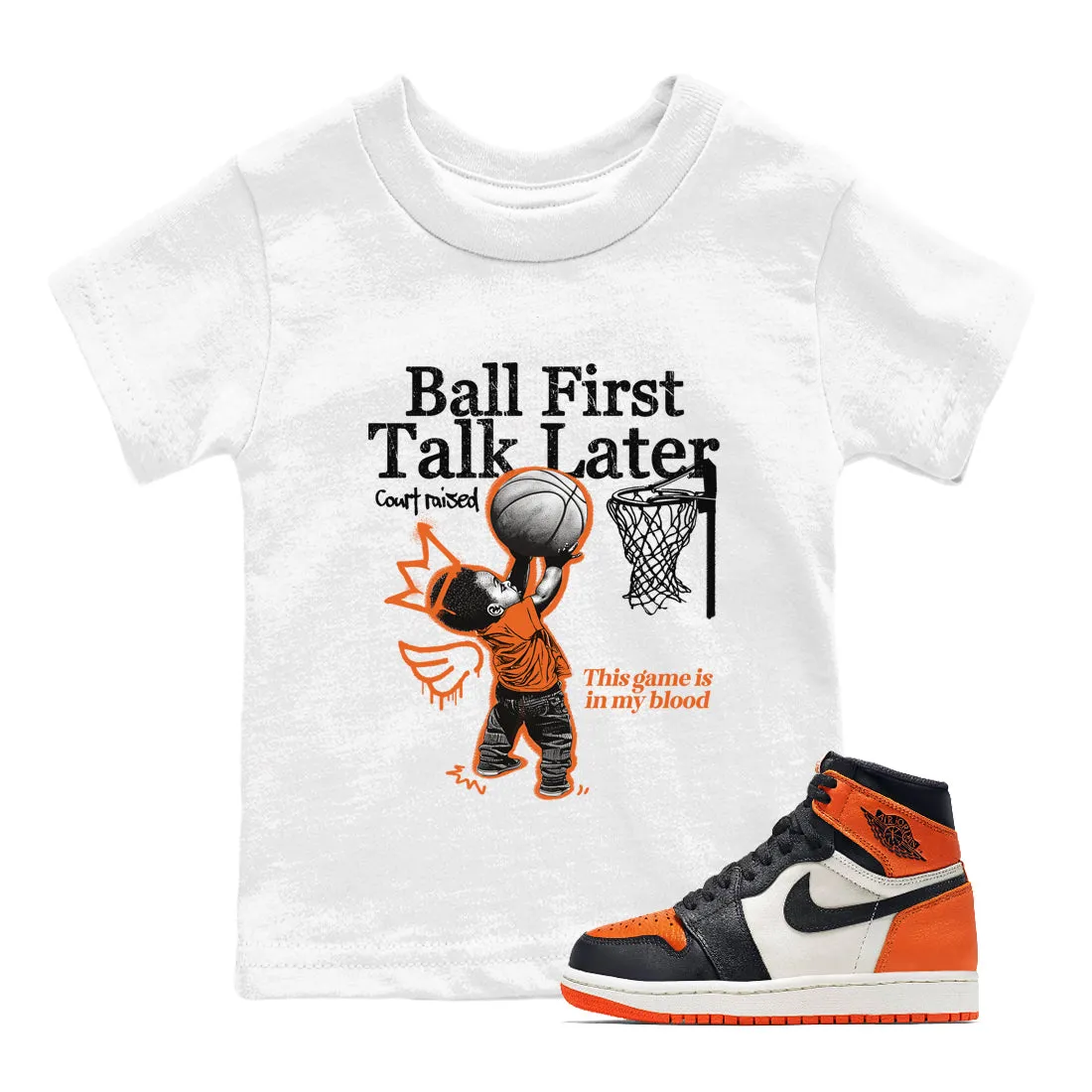Shattered Tees First Talk Later Backboard SNRT Fully integrated Voice-controlled Sneaker 1 Kids Jordan Ball Air -
