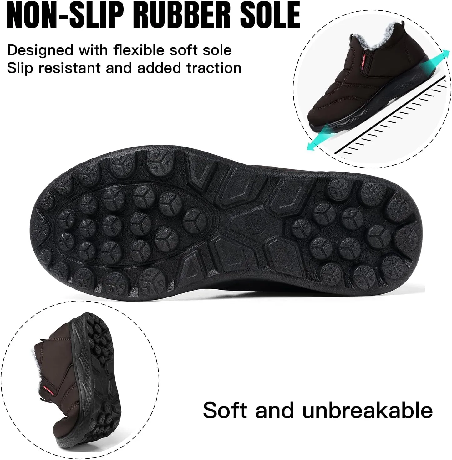 SHIBEVER Womens Winter Snow Boots: Waterproof Insulated Warm Fur Lined Ankle Slip On Walking Comfortable Outdoor Boot