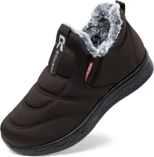 SHIBEVER Womens Winter Snow Boots: Waterproof Insulated Warm Fur Lined Ankle Slip On Walking Comfortable Outdoor Boot