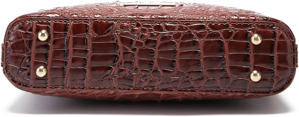 Shoulder Crocodile Flat Handbags for Women trendy Ladies Bag Crocodile PU Leather Crossbody Purse with Strap