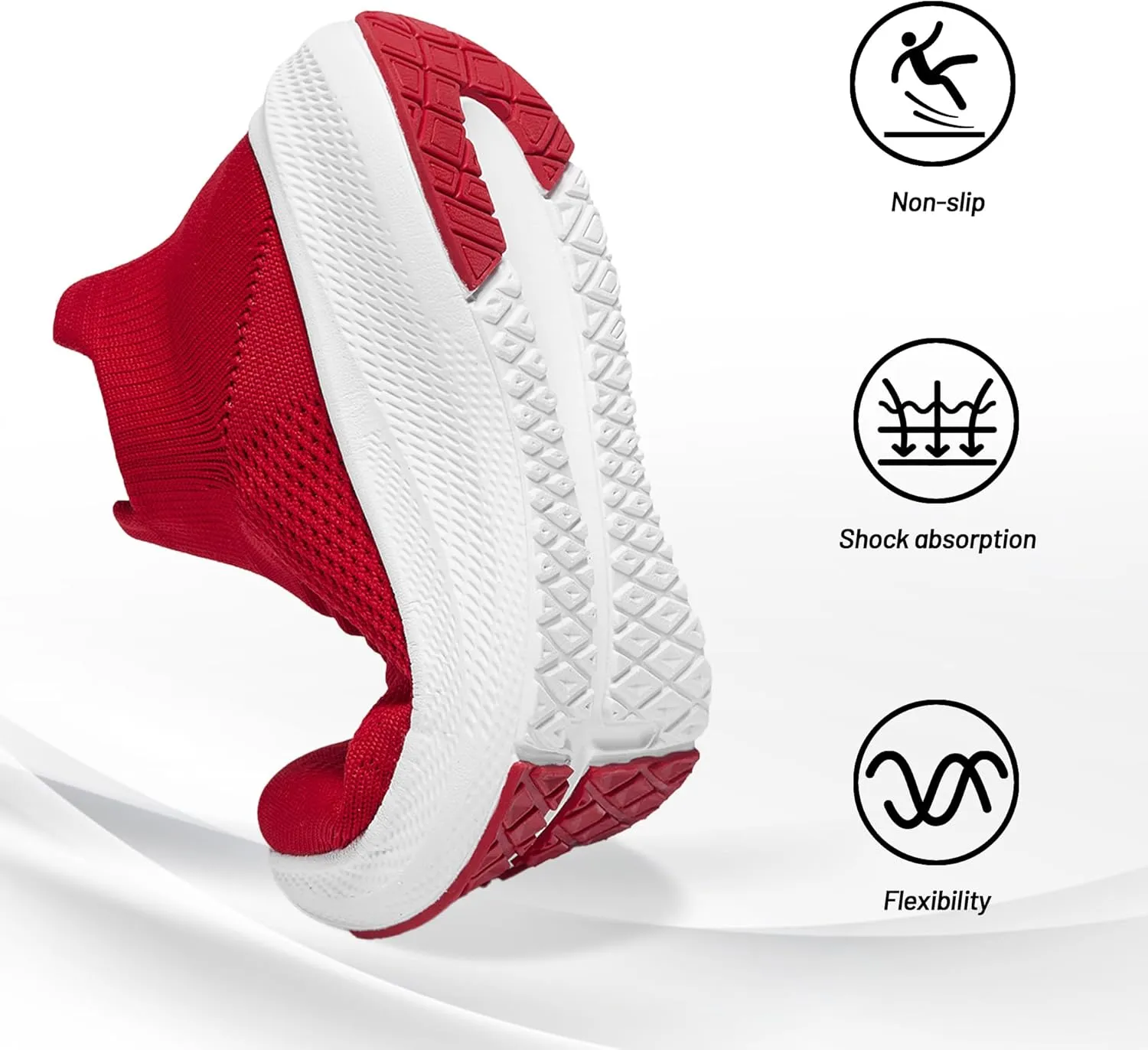 SHULOOK Womens Slip on Walking Shoes Comfort Lightweight Breathable Sock Shoe Non-Slip Mesh Casual Fashion Tennis Running Sneakers