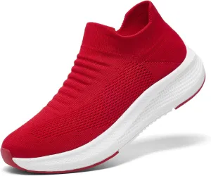 SHULOOK Womens Slip on Walking Shoes Comfort Lightweight Breathable Sock Shoe Non-Slip Mesh Casual Fashion Tennis Running Sneakers