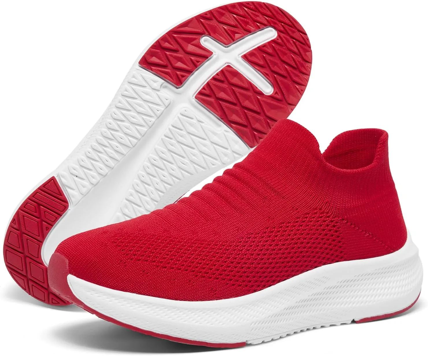 SHULOOK Womens Slip on Walking Shoes Comfort Lightweight Breathable Sock Shoe Non-Slip Mesh Casual Fashion Tennis Running Sneakers
