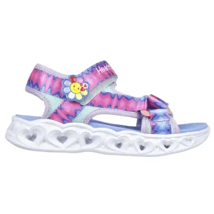 Skechers S-Lights Miss Vibrant Girls Sandals - Lavender/Multi