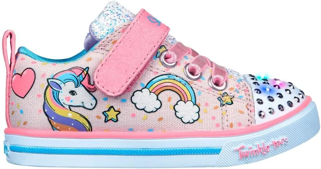 Skechers Unisex-Child Twinkle Toes Sparkle Lite-Unicorn Craze Sneaker