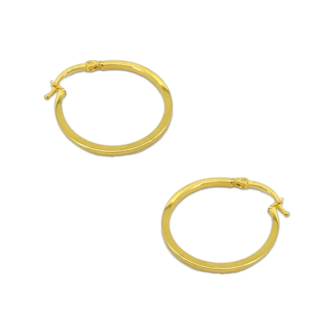 Sleek Flat Hoops