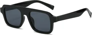 Sleek Flat-Top Aviator Sunglasses