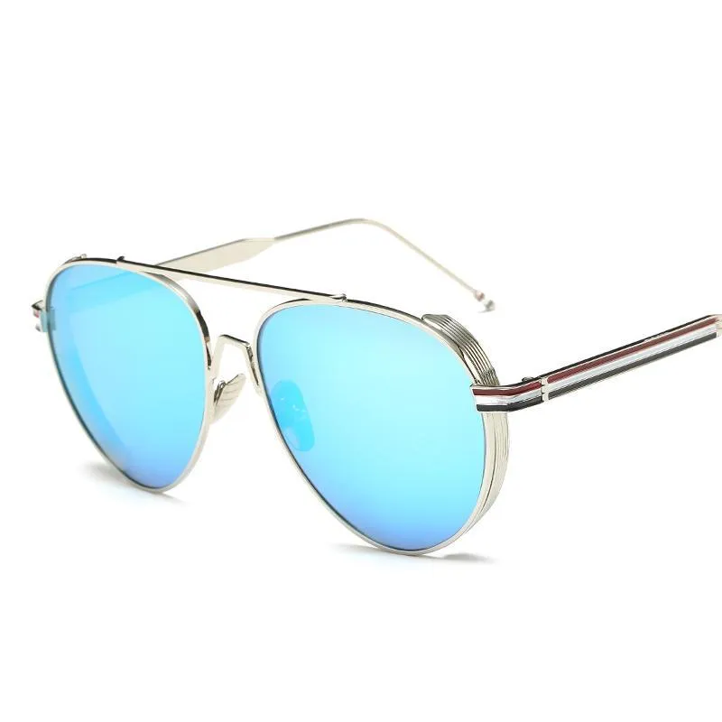 Sleek Modern Full Metal Round Sunnies - Mix Colors