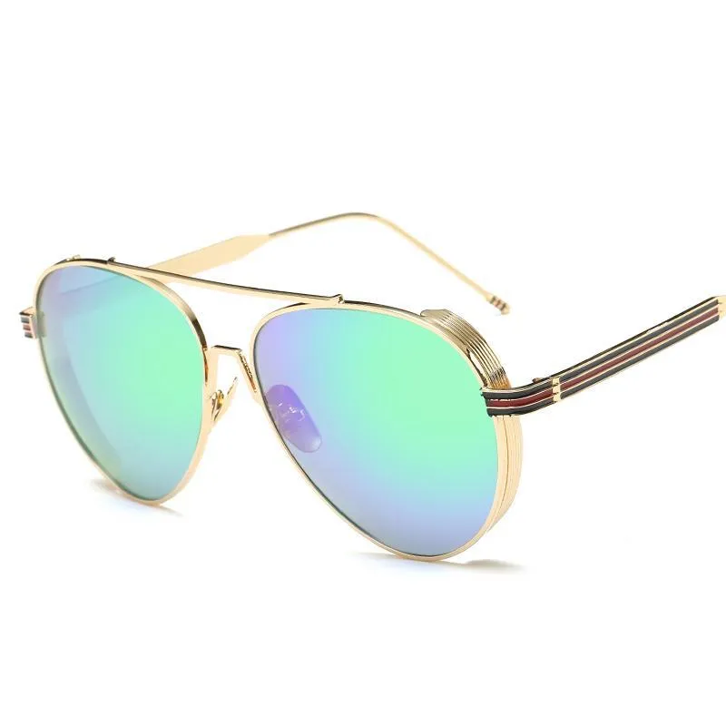 Sleek Modern Full Metal Round Sunnies - Mix Colors