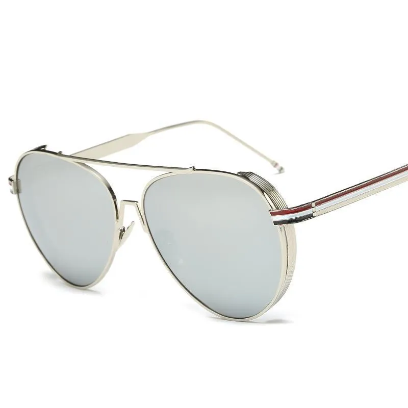 Sleek Modern Full Metal Round Sunnies - Mix Colors