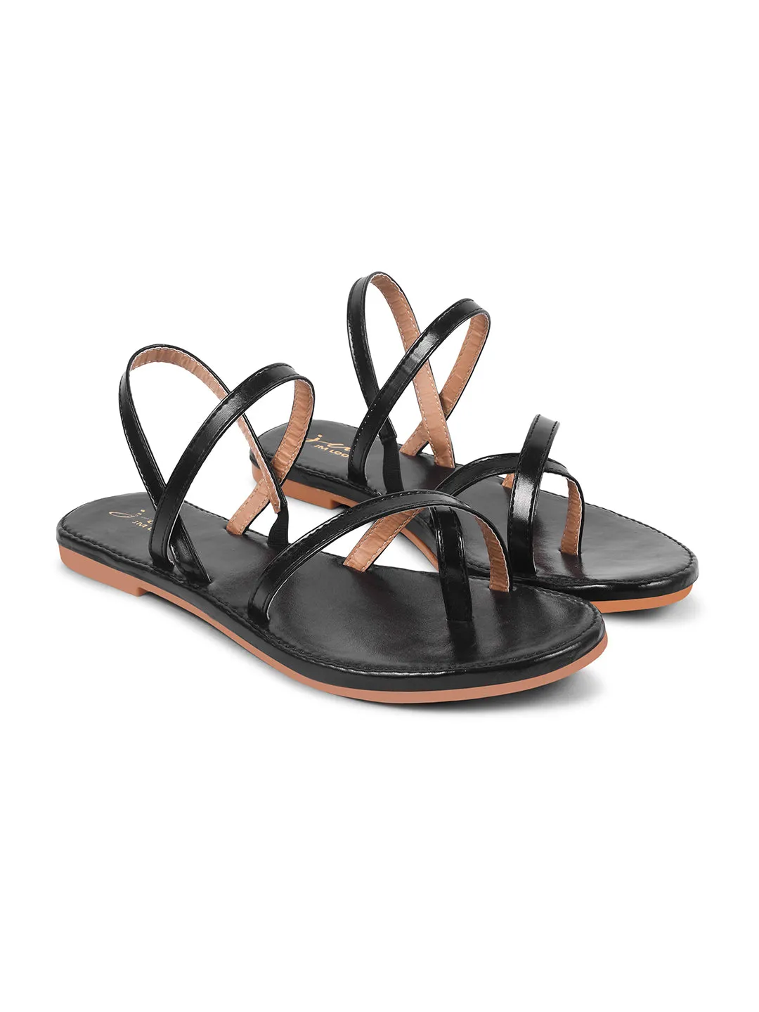 Sleek Strappy Flat Sandals