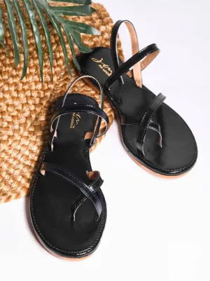 Sleek Strappy Flat Sandals