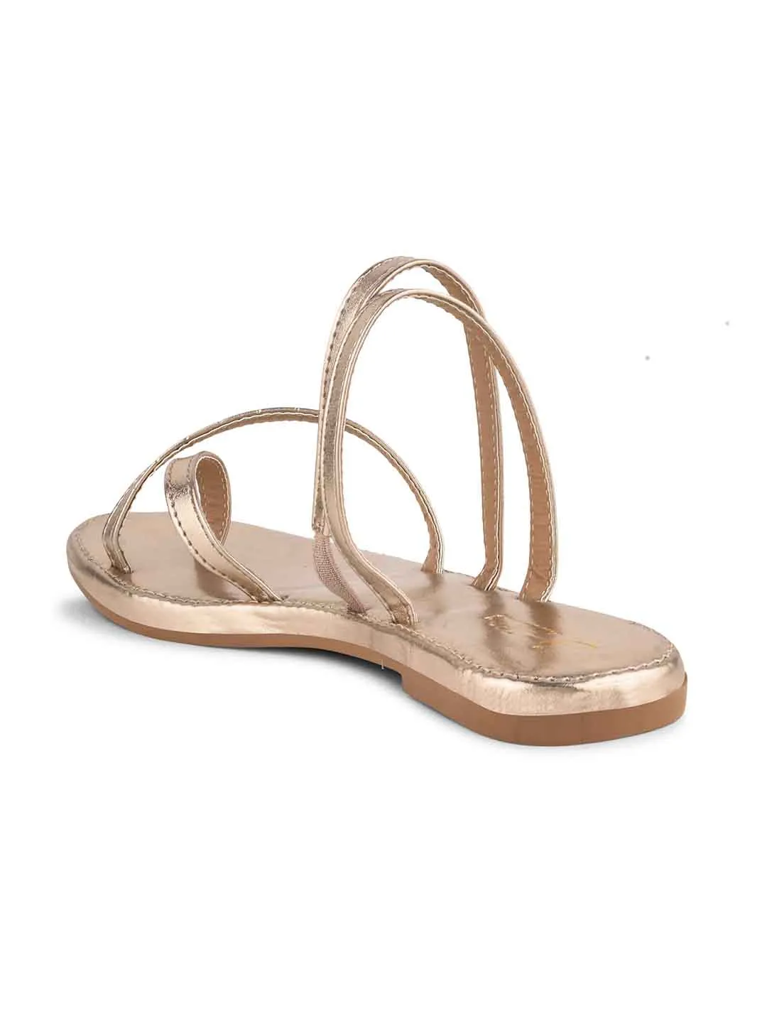 Sleek Strappy Flat Sandals