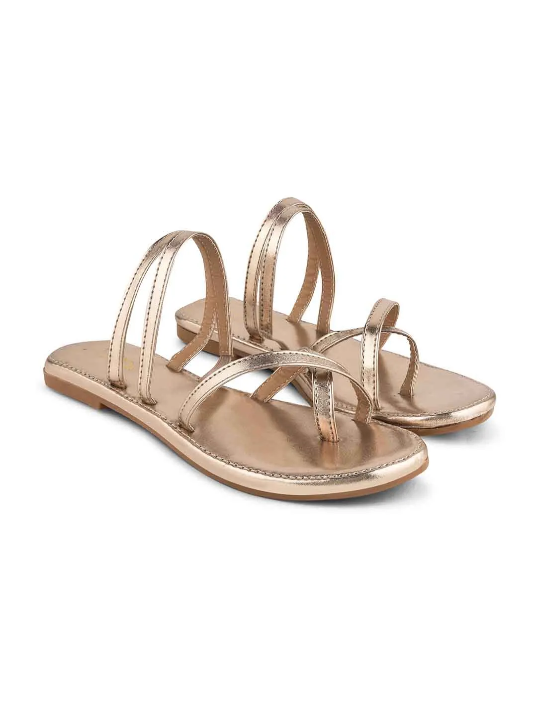 Sleek Strappy Flat Sandals