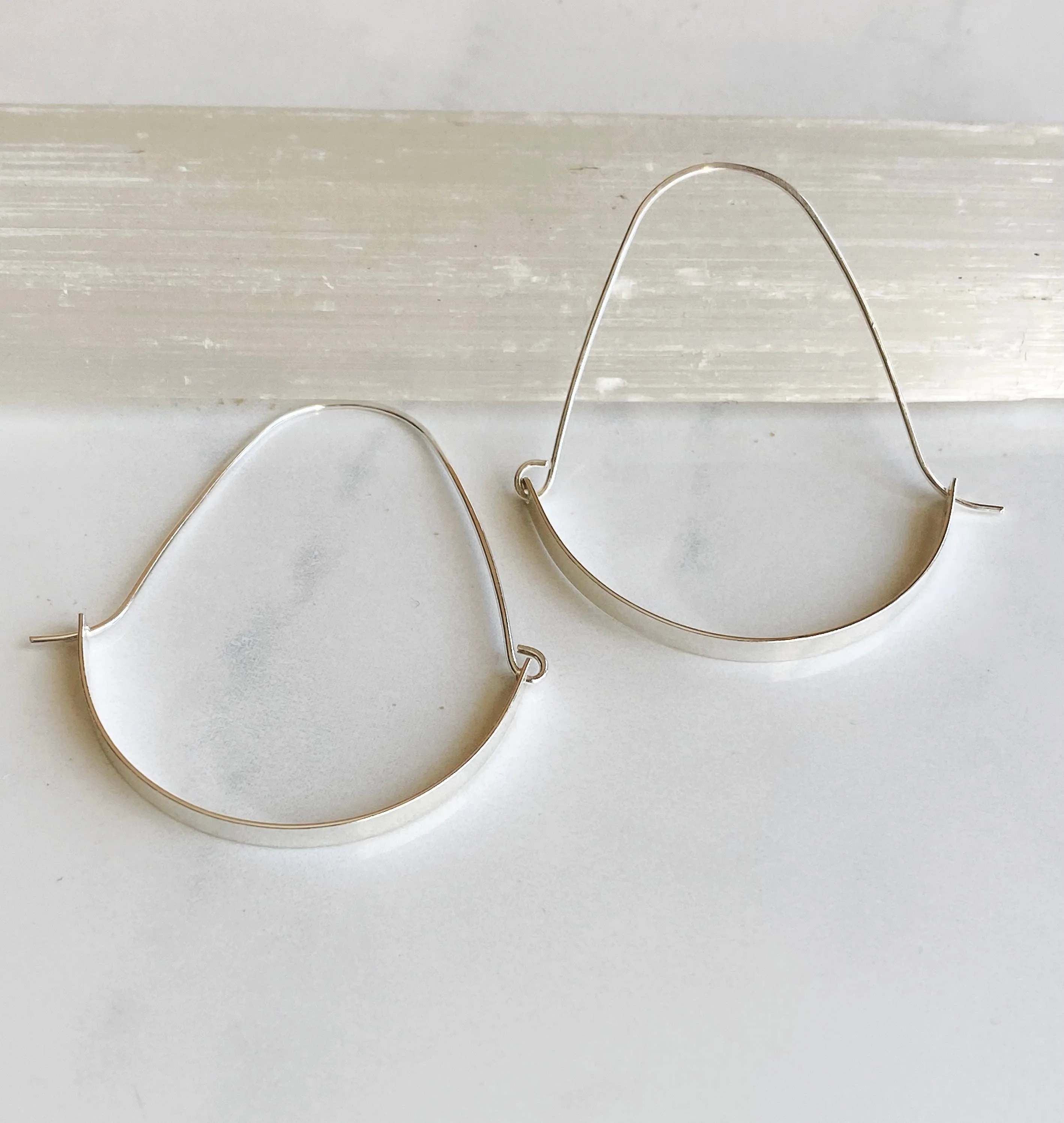 Sleek Swing Hoops | Sterling Silver