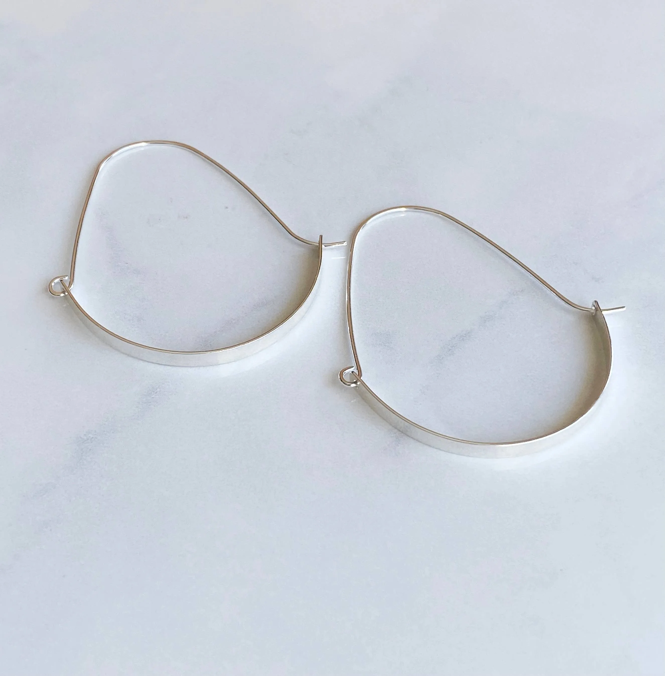 Sleek Swing Hoops | Sterling Silver