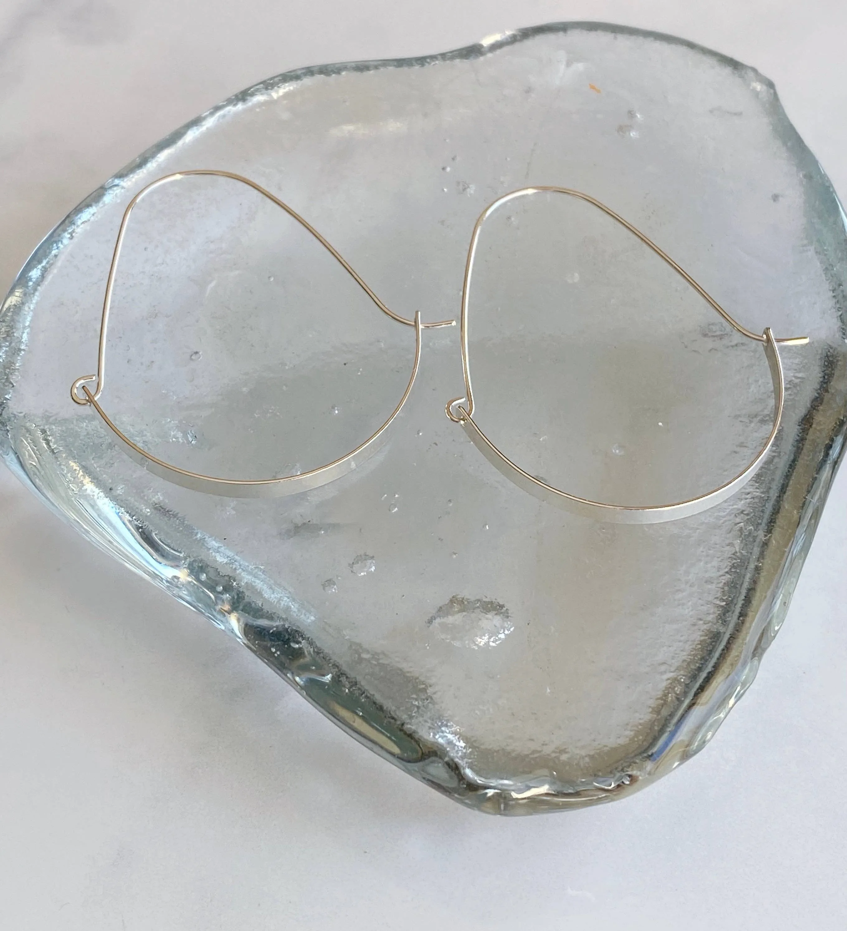Sleek Swing Hoops | Sterling Silver