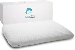 Slim 3.2" Stomach Sleeping Memory Foam Pillow-Thin, Flat, Soft Yet Supportative for Belly, Back& Stomach Sleepers