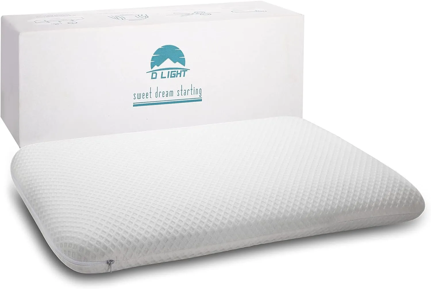 Slim 3.2" Stomach Sleeping Memory Foam Pillow-Thin, Flat, Soft Yet Supportative for Belly, Back& Stomach Sleepers